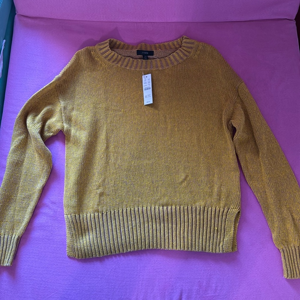 J. Crew Mustard Yellow Cotton / Linen